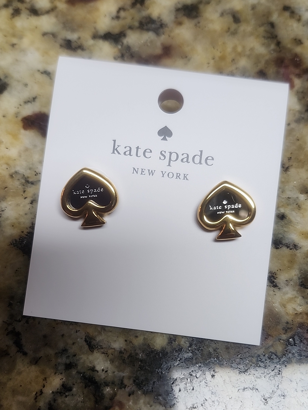 kate spade Gold/silver Spade Stud Earrings Matching necklace listed separately!!